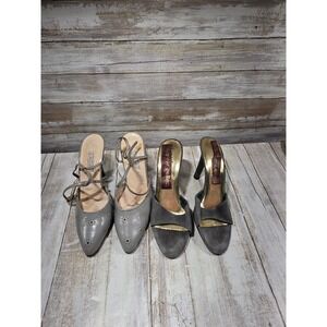 Vintage Andrew Geller & El Ditas Grey Heels Lot Size 6-6.5 TLC Repair